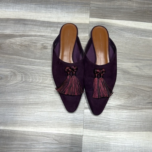 🏁 Charles & Keith Purple Tassel slip on Loafers size 38 EUR - Picture 2 of 7